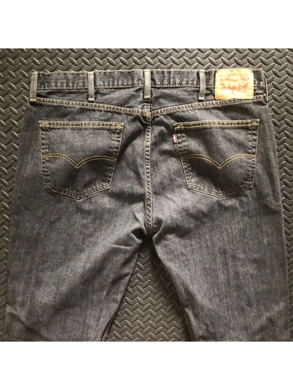 Levi's Dark Gray/Black Denim Jeans Straight Fit 40 x 32